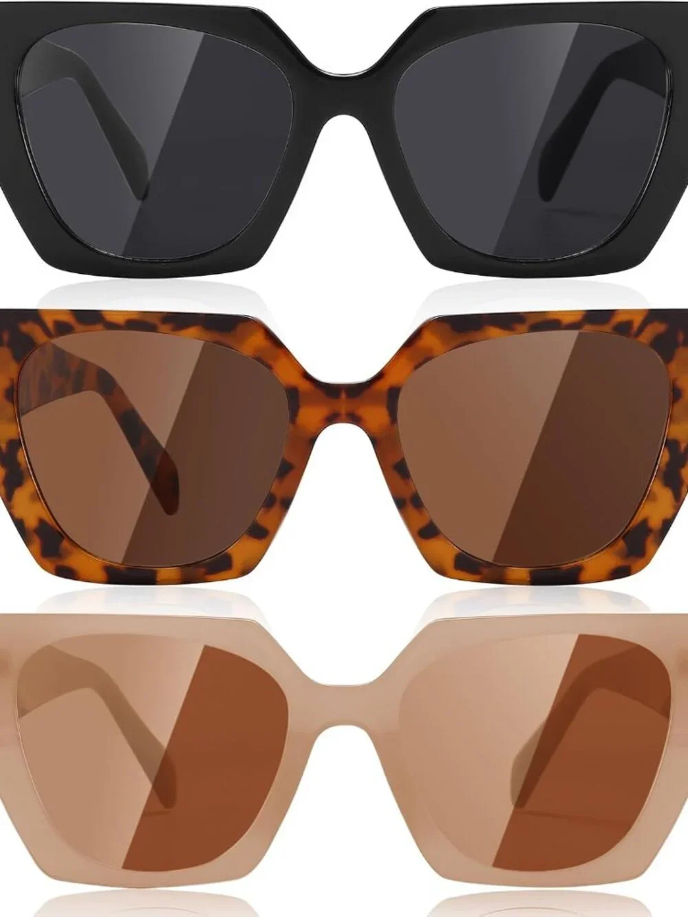 Fashion-Forward Multicolor Cat Eye Sunglasses with UV Protection - Perfect Gift